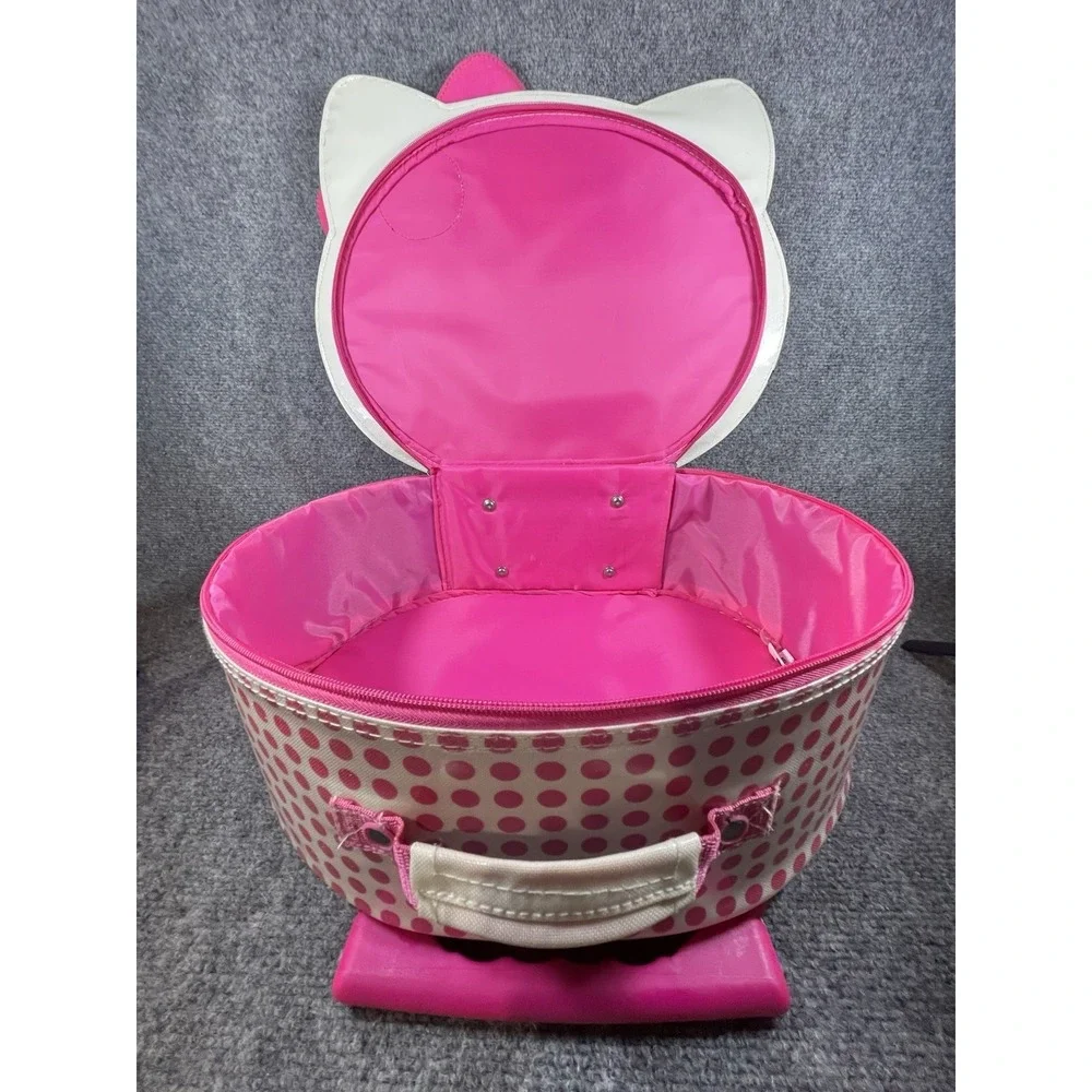Hello Kitty‎ Face Rolling Vinyl Travel Bag 18x14.5 by Sanrio ***Rare Find ***